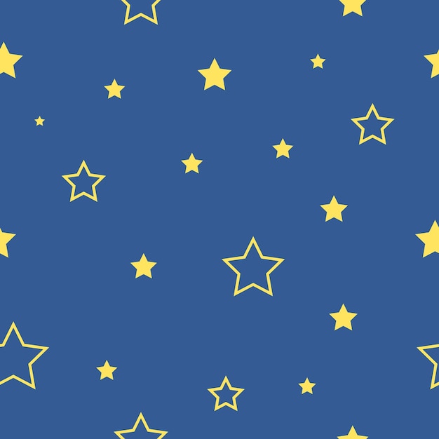 Вектор Звездная ночь бесперебойный рисунок бесконечная текстура фон