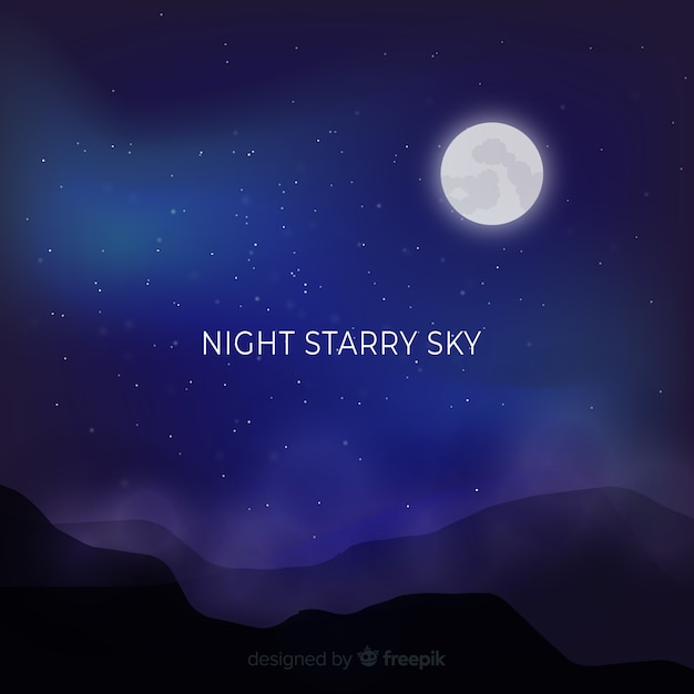 Starry night sky background