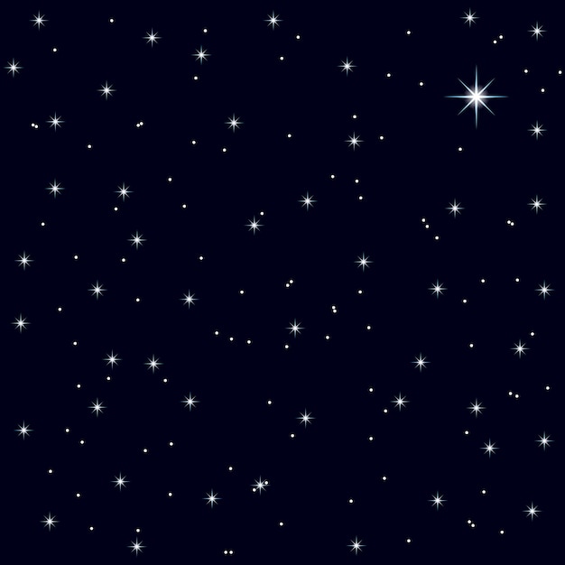 Starry night sky of Christmas night