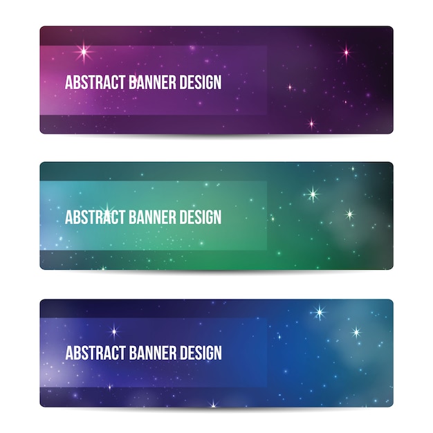 Starry sky banners design