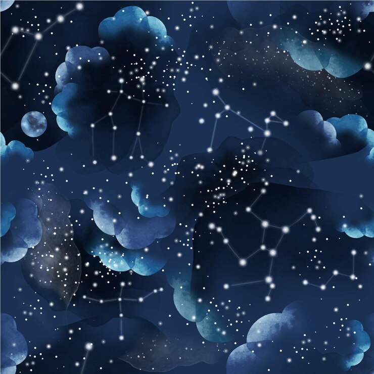 Vector starry sky pattern