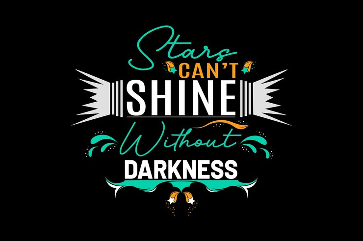 वेक्टर stars cant shine without darkness landscape design