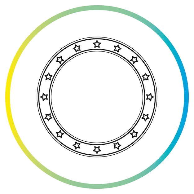 звезды в векторе значка круга
