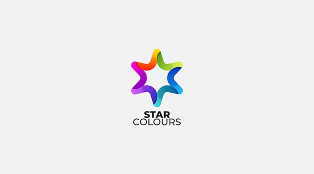 Premium Vector | Stars colours vector icon logo design illustration