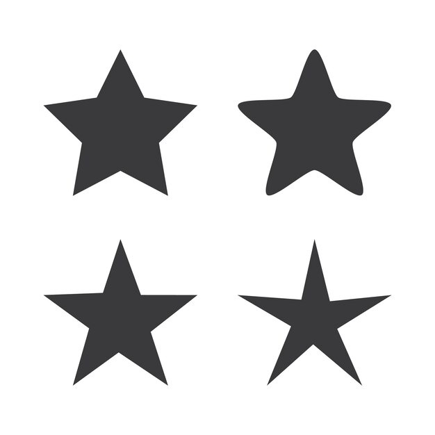 Vector stars design element illustration set