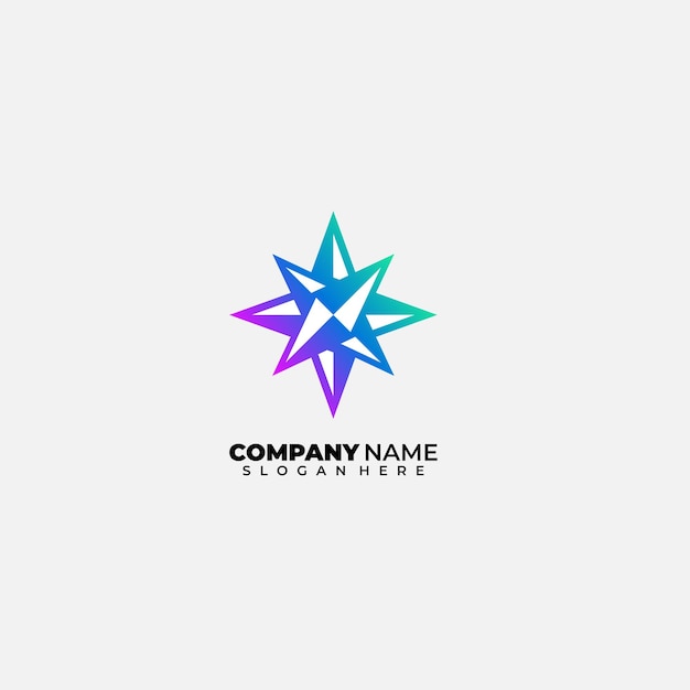 Vector stars design logo gradient color symbol