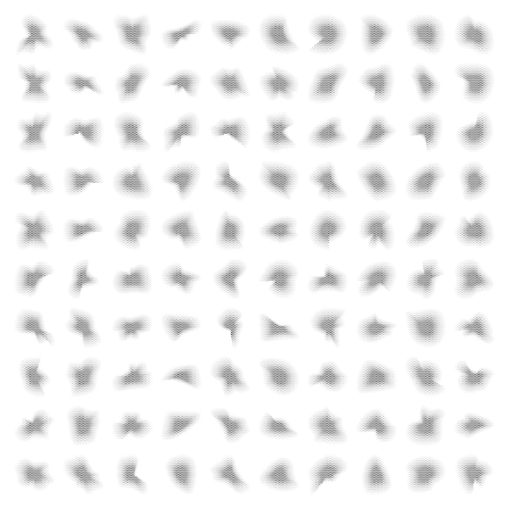 Vector stars halftone abstract background set 100