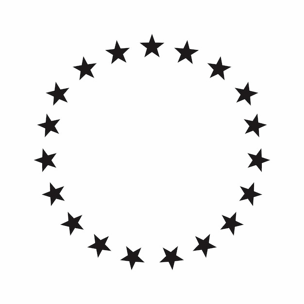 円形の平らなスタイルの星のアイコン