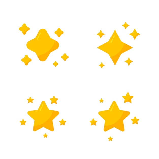 Stars icon set sparkle star icons shine icons