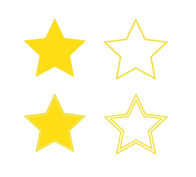 stars icon set stars rating review icon vector illustration