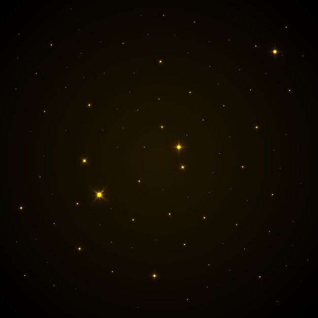 Stars lights on dark sky. background