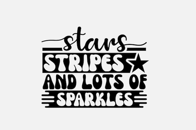 Stars and lots of sparkles logo with stars on a white background