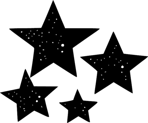 Vector stars minimalist and simple silhouette vector illustration