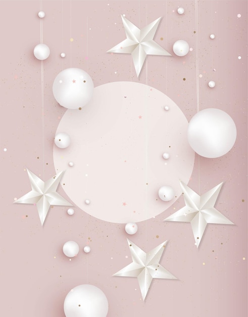 stars and pearls hanging background