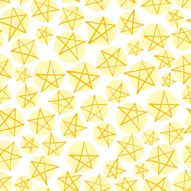 Stars seamless pattern, vector background.