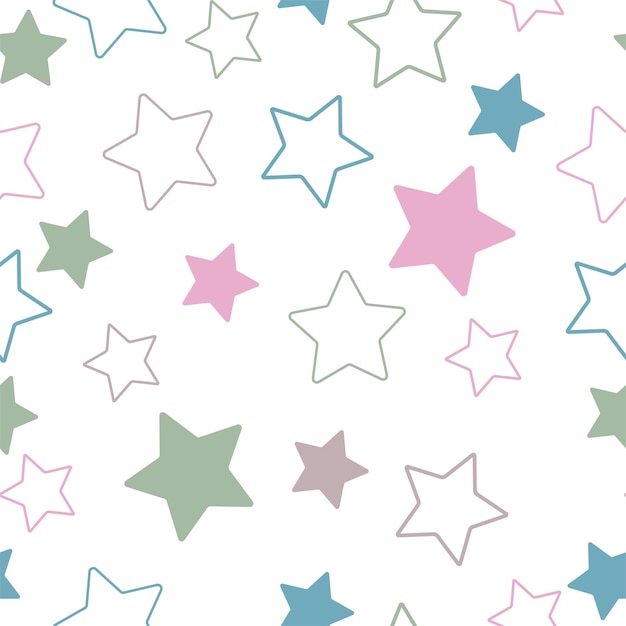 Stars Seamless Pattern The vector image Starry night sky