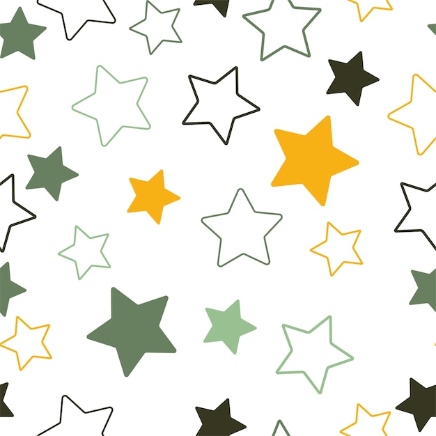 Stars Seamless Pattern The vector image Starry night sky