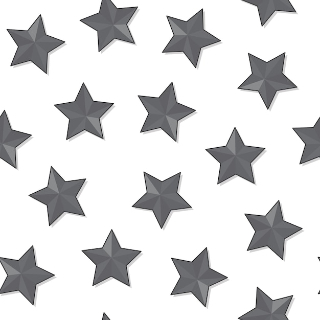 Vector stars seamless pattern on a white background. black star theme vector illustration