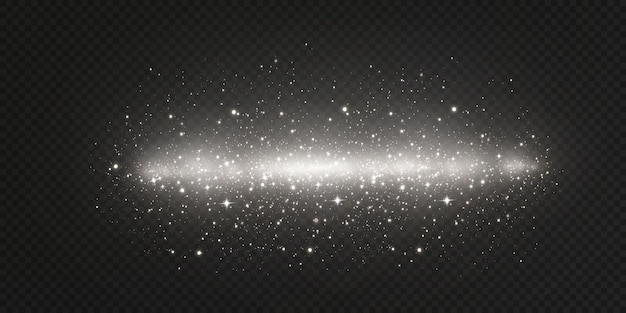 The stars shine on transparent background