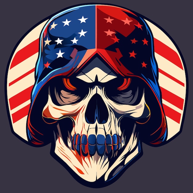 Stars and Stripes Skull Concept