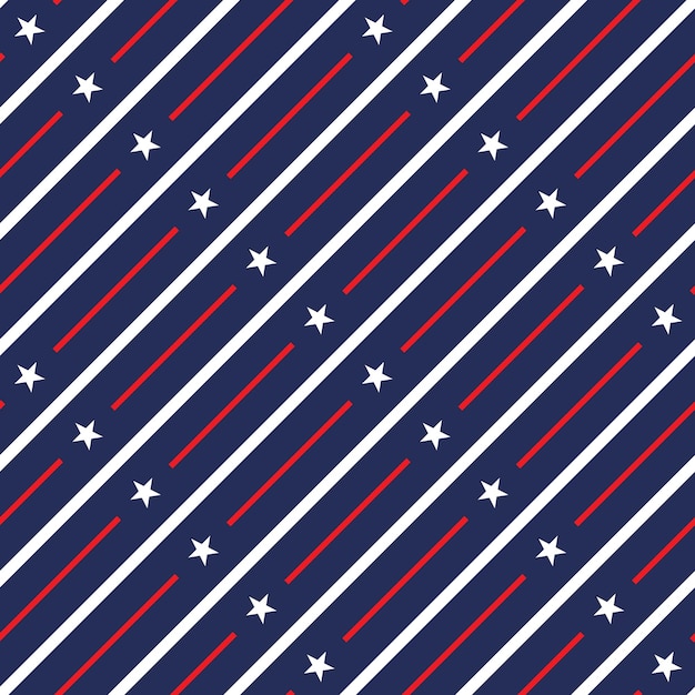 Stars and stripes United States patriotic seamless pattern designs