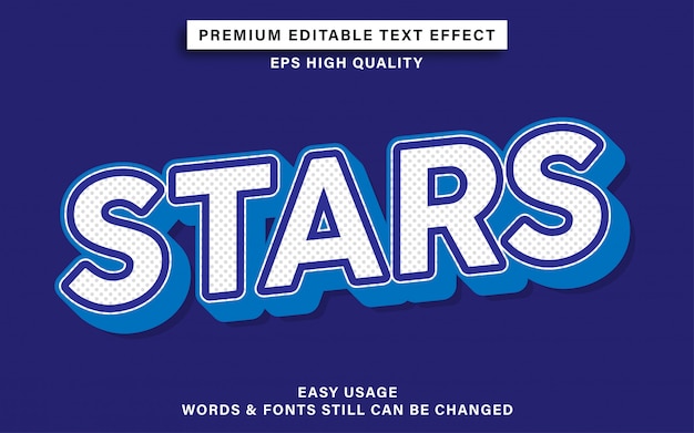 Stars text effect