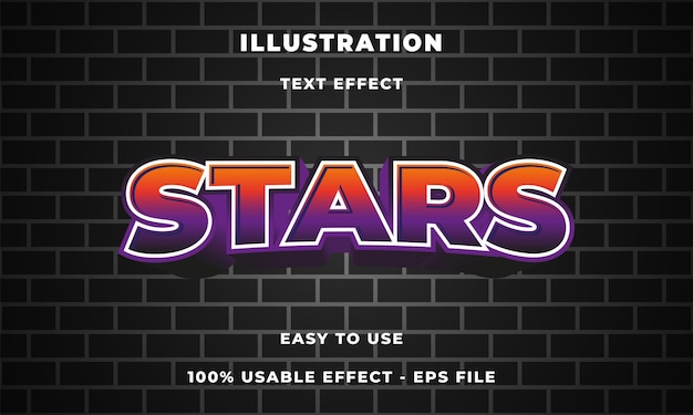 stars text effect