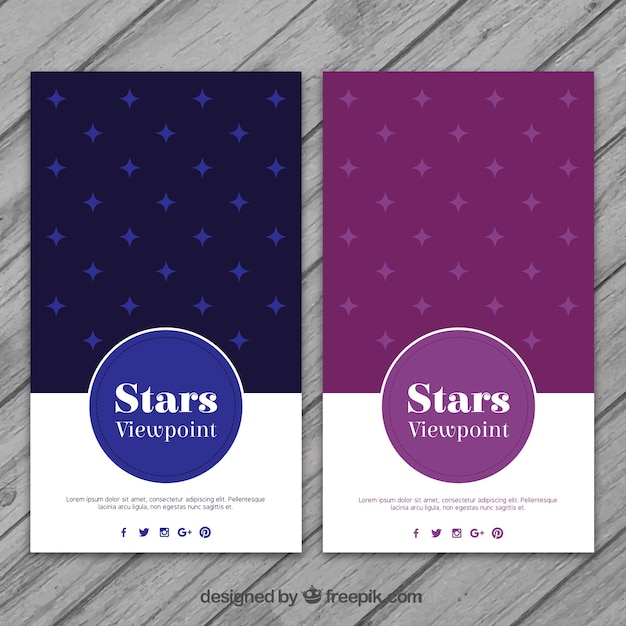 Vector stars viewpoint banners