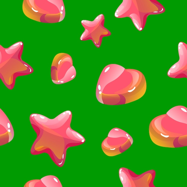 Starshaped jellies candy pattern