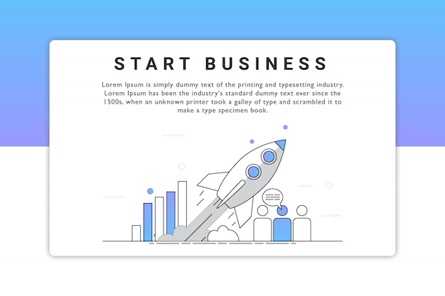 Vector start business landing page