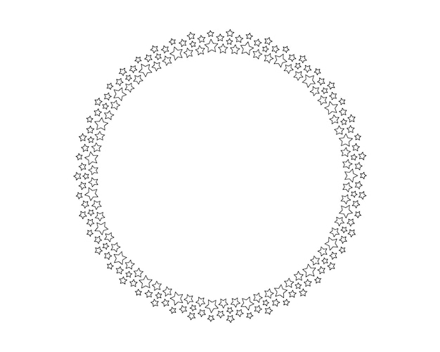 Start decoration frame in vector Stars abstract round border Circle starry award