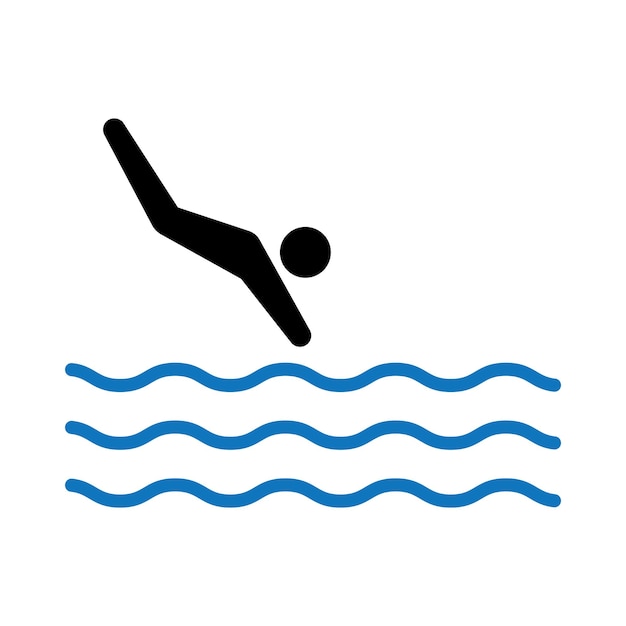 Vector start diving icon