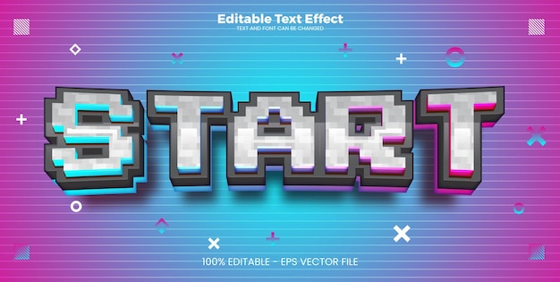 최신 트렌드 스타일로 편집 가능한 텍스트 효과 시작
