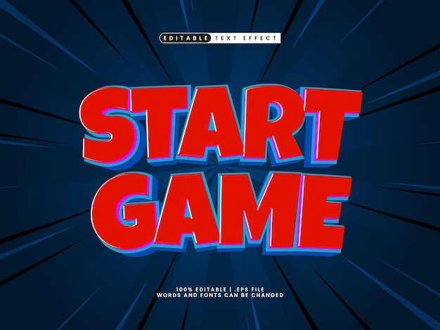 start game editable text effect in game and action text style