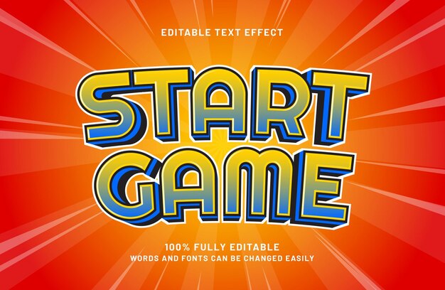 ゲーム・ダン・キッズ・テキスト・スタイルで編集可能なテキスト・エフェクトを起動する