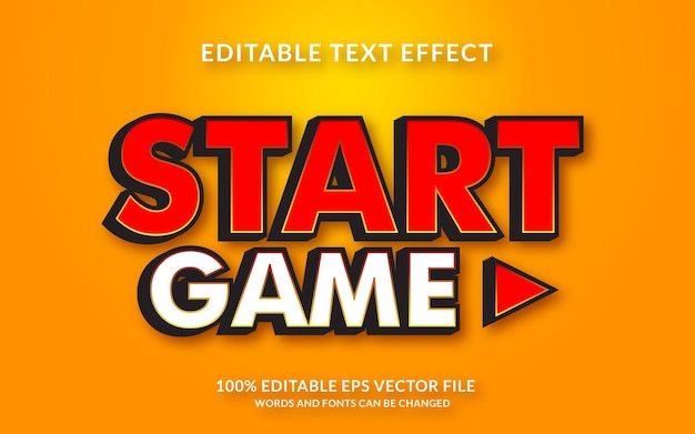 Start Game text effect