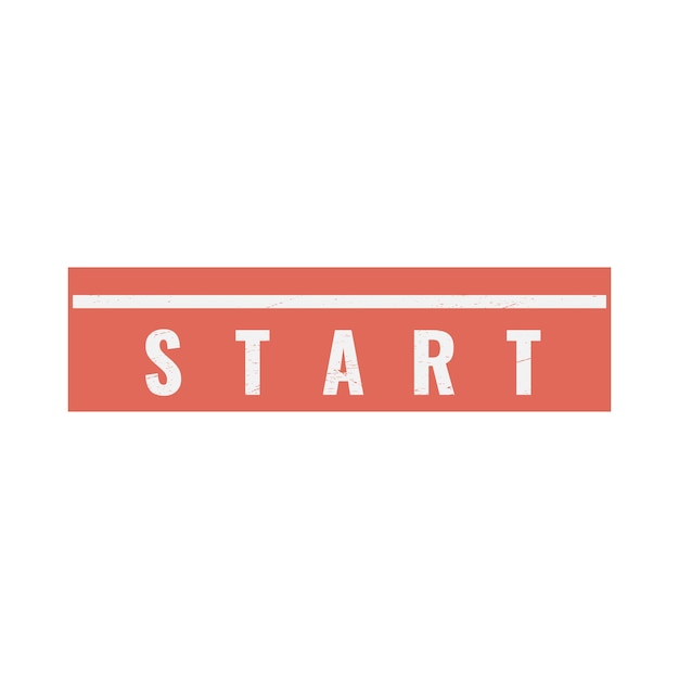 The start icon Start symbol Flat Vector illustration