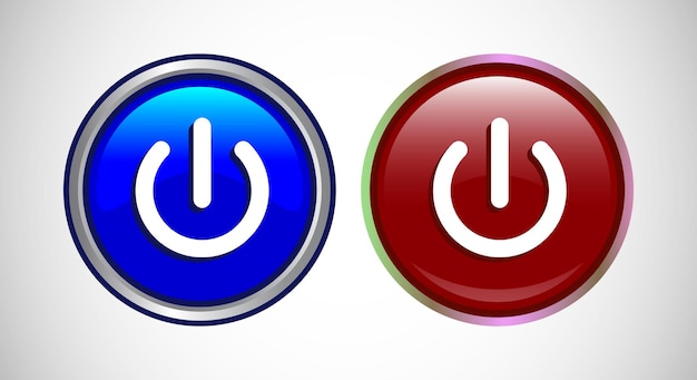 Start icoon power knop ontwerp illustratie