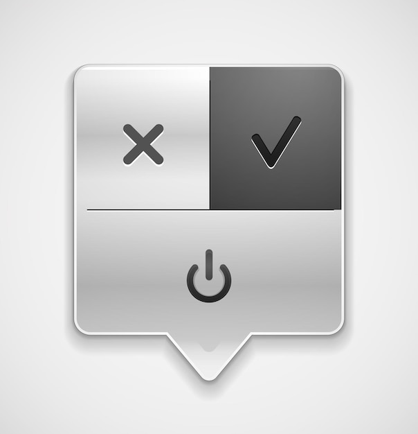 Vector start power button ui icon design on off application symbol