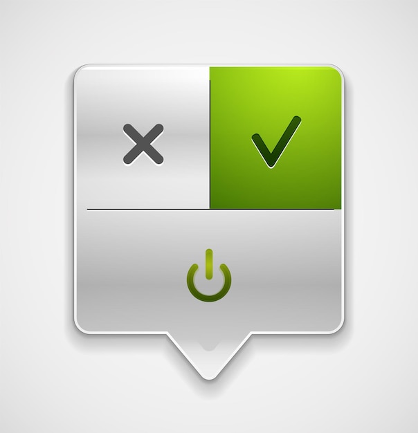 Дизайн иконки кнопки питания UI на символе выключения приложения