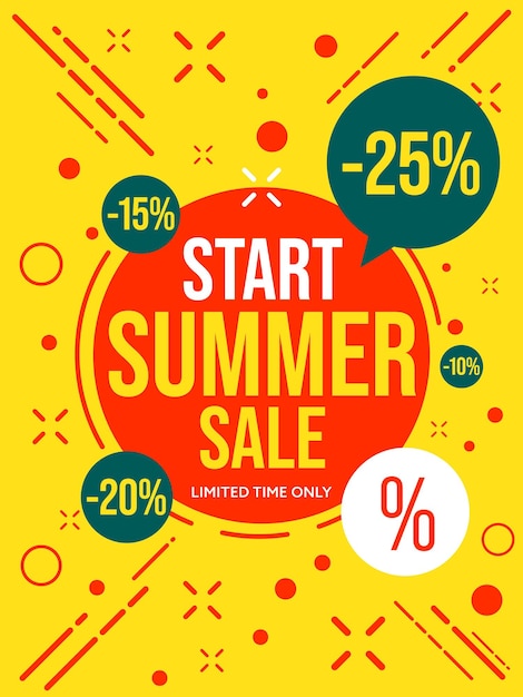 Start summer sale promotional banner