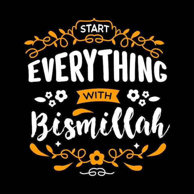 Start-with-bismillah-lettering-background