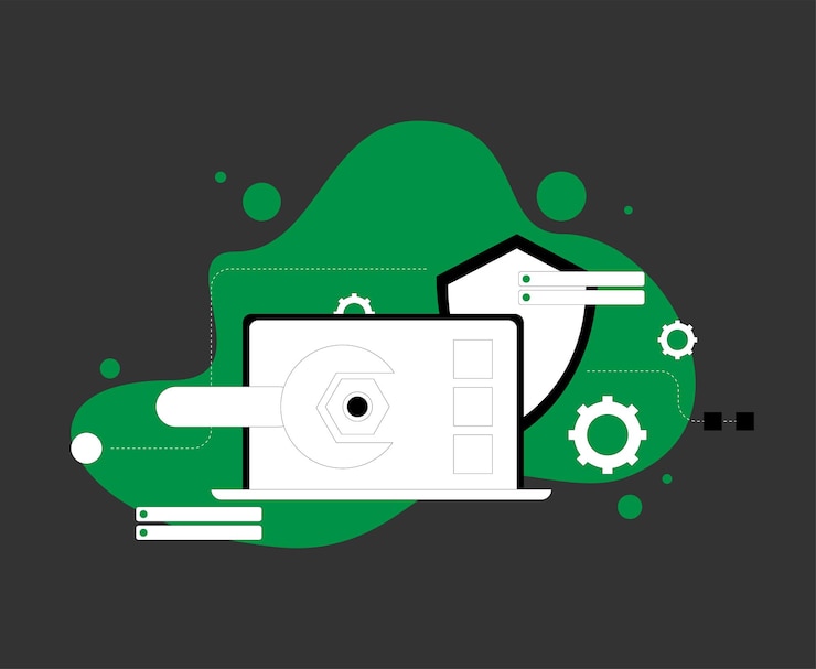 Vector start your business landing flat design colored vector illustration