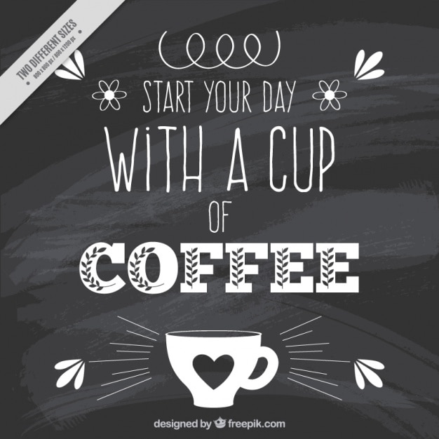 Vector start your day with a cup of coffee