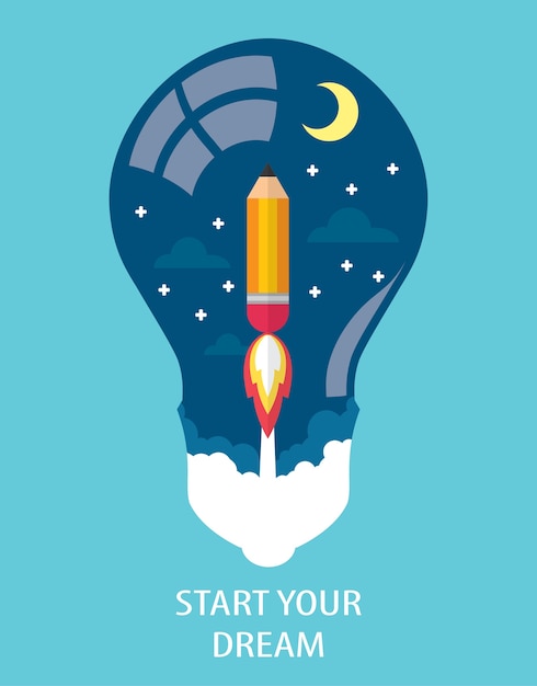 Vector start your dream