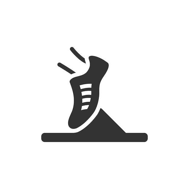 Starting block icon in black and white