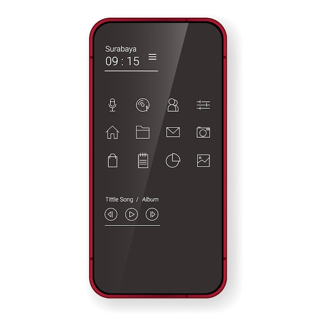 Vector startscherm gebruikersinterface smartphone-thema