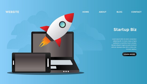 Vector startup business concept