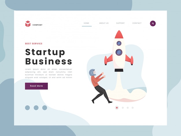 Startup business landing page 