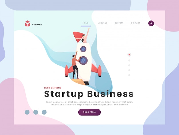 Startup business landing page